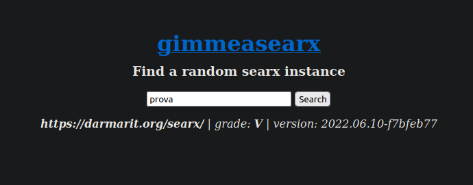 gimmeasearx screenshot